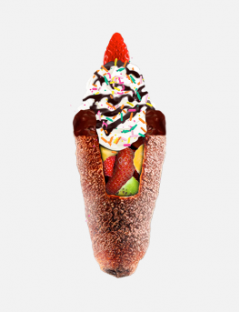 Double chocolate, Fruits, Sprinkles, Chocolate topping